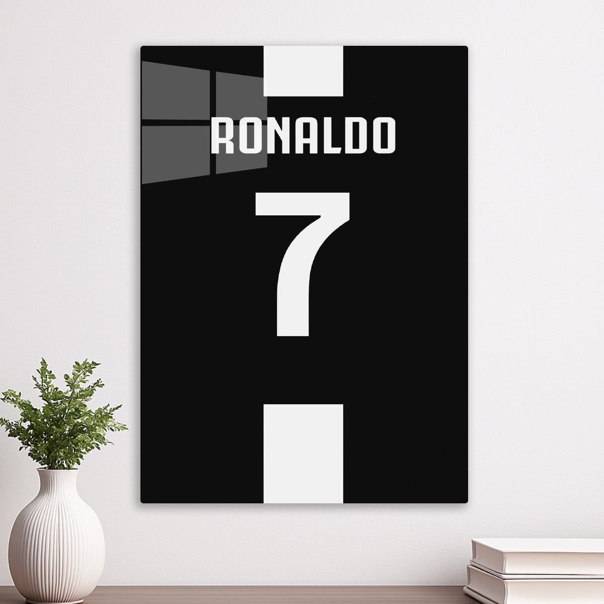 Ronaldo Number 7 Black White