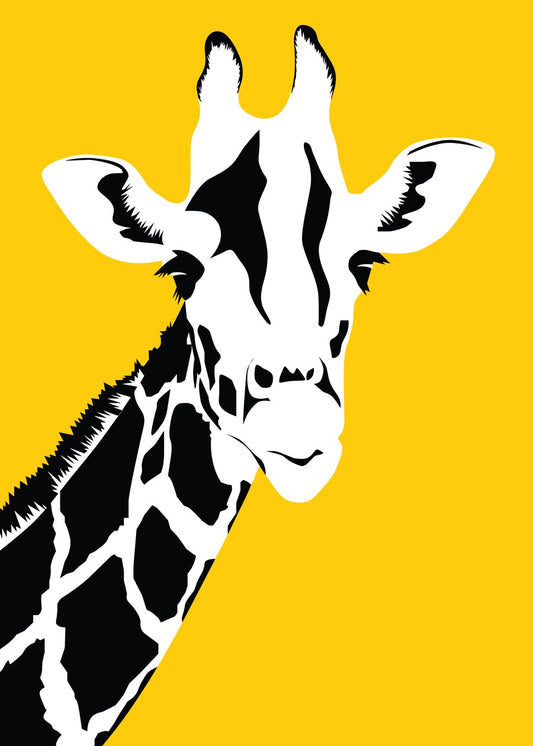 Graphic Giraffe Portrait