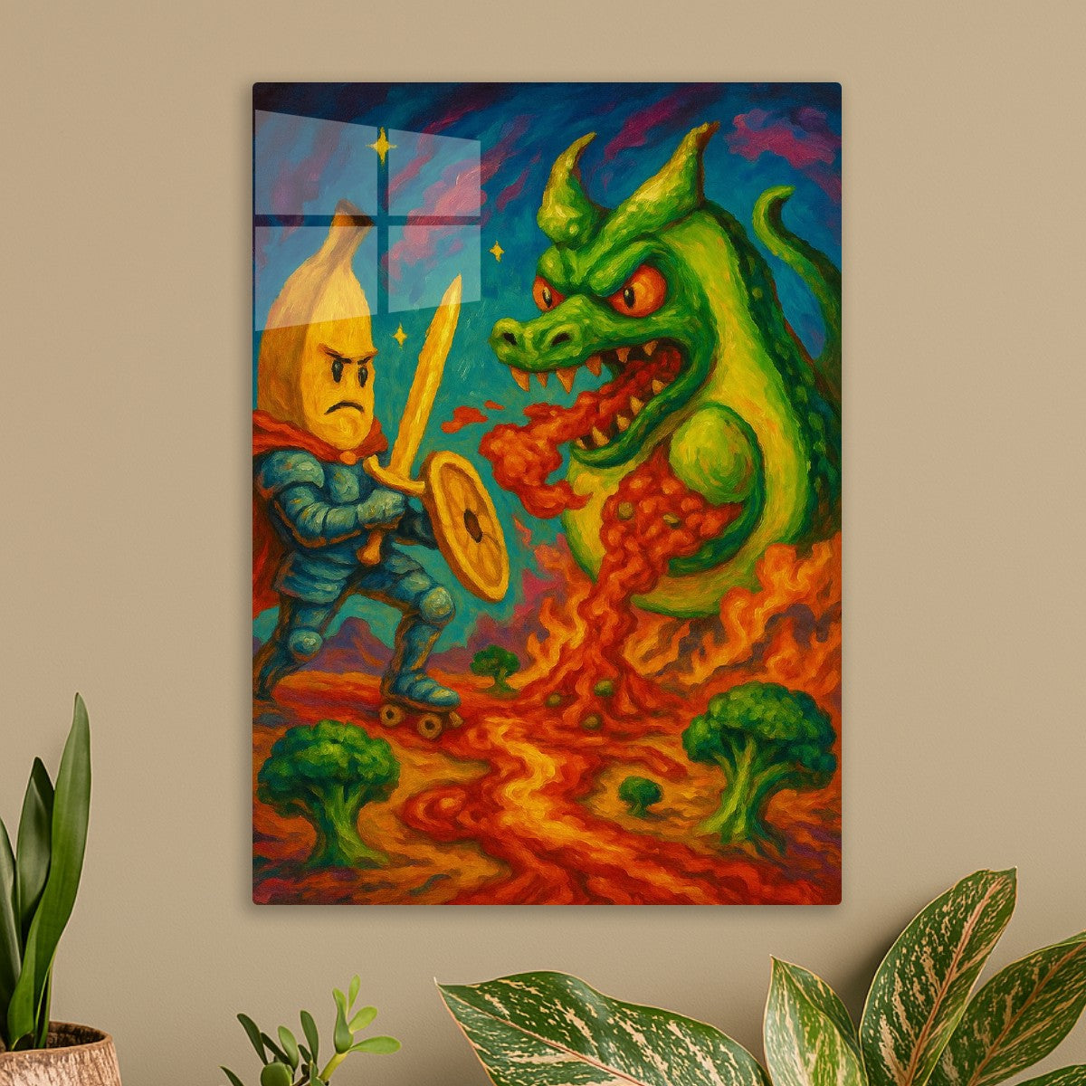 Banana Knight vs. dragon