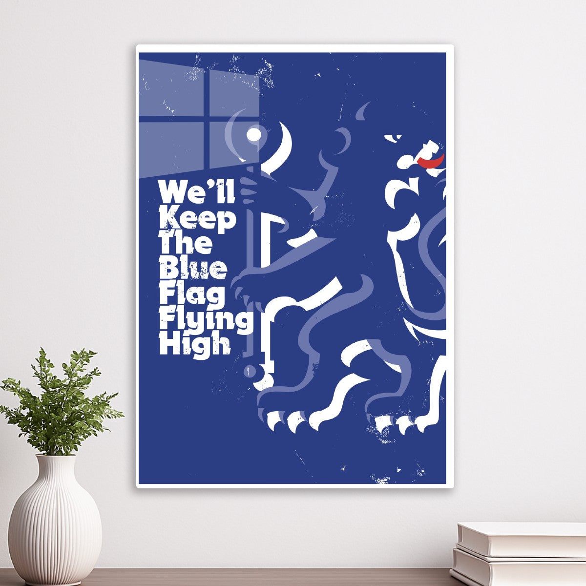 We will keep the blue flag
