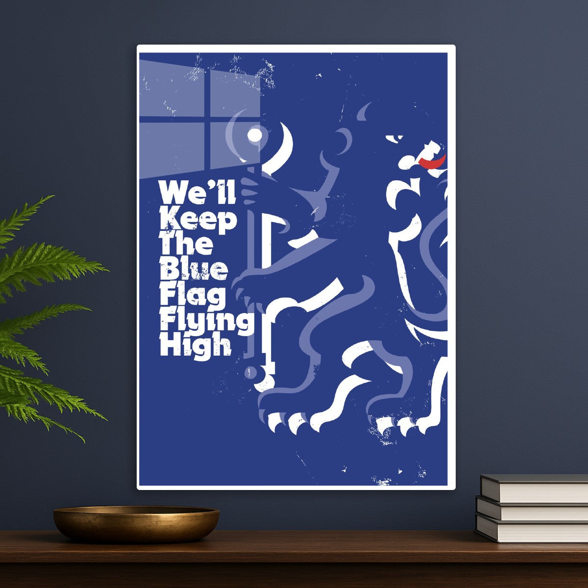 We will keep the blue flag