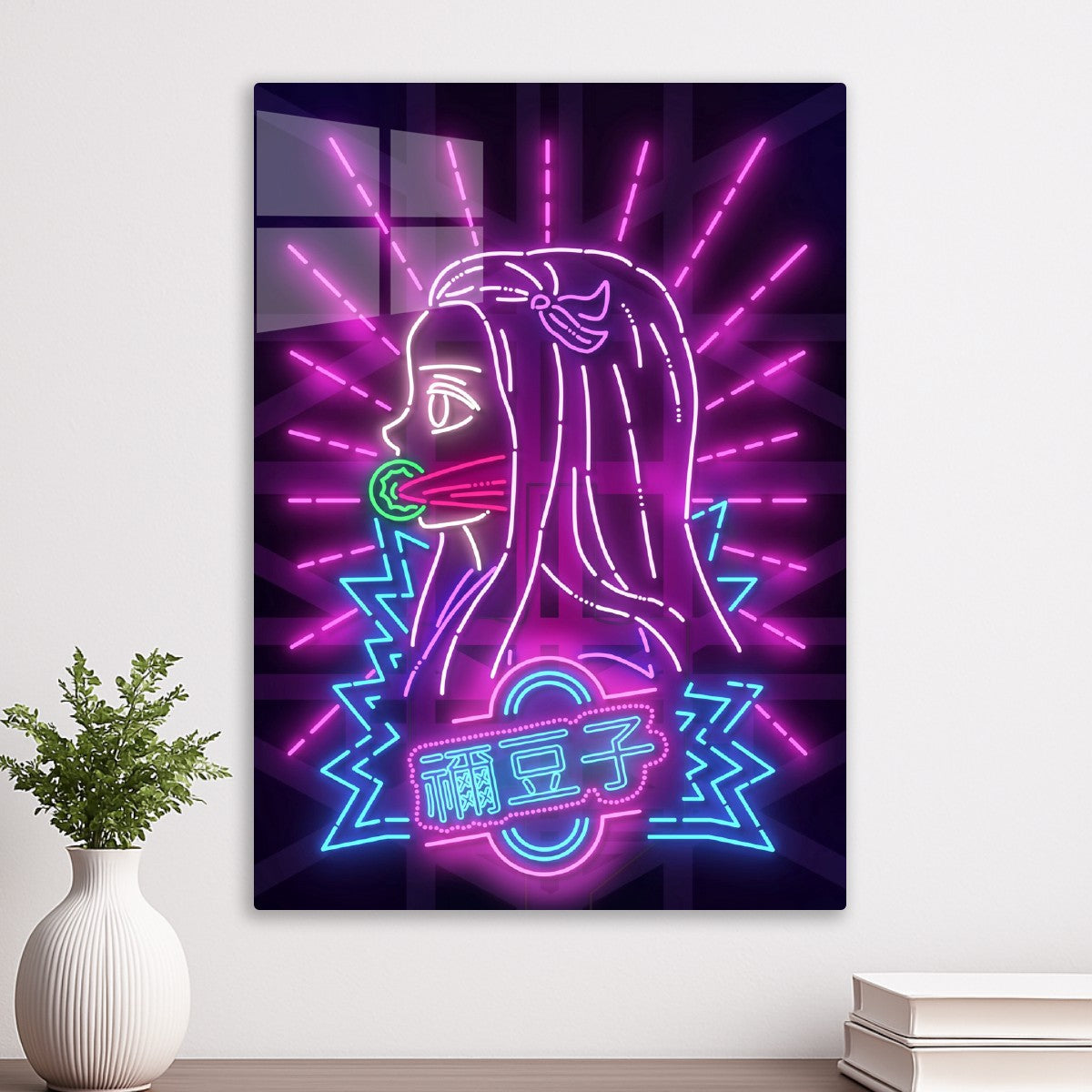 Demon Girl Neon Art