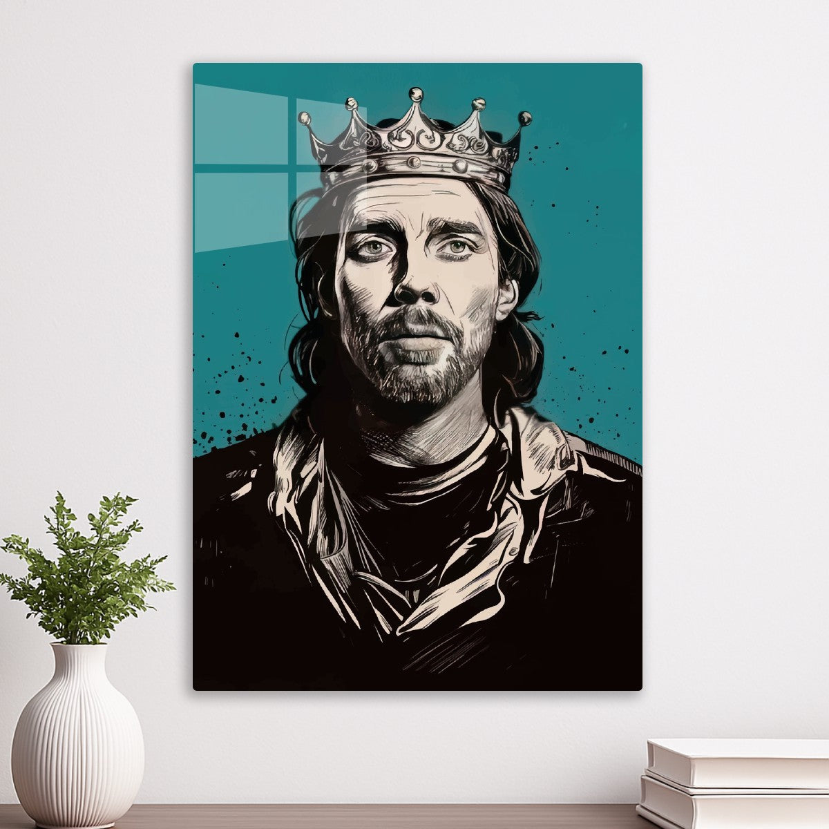 King wearing a crown