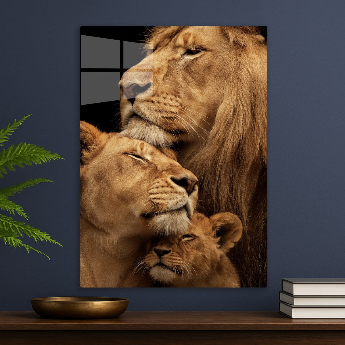 Lion Family Embrace