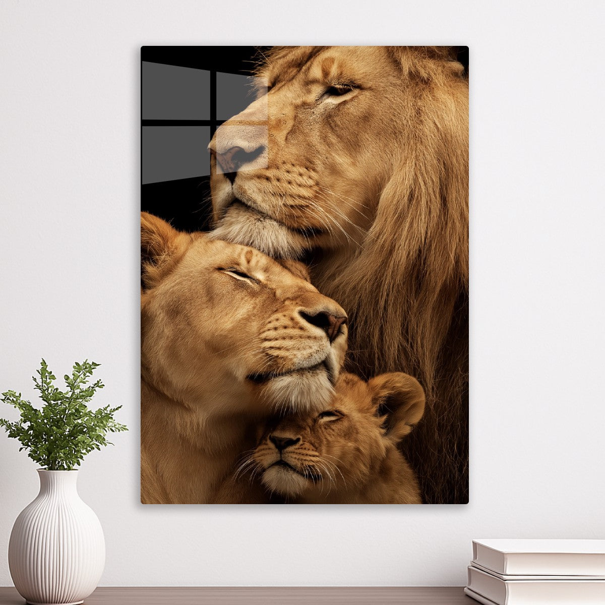 Lion Family Embrace