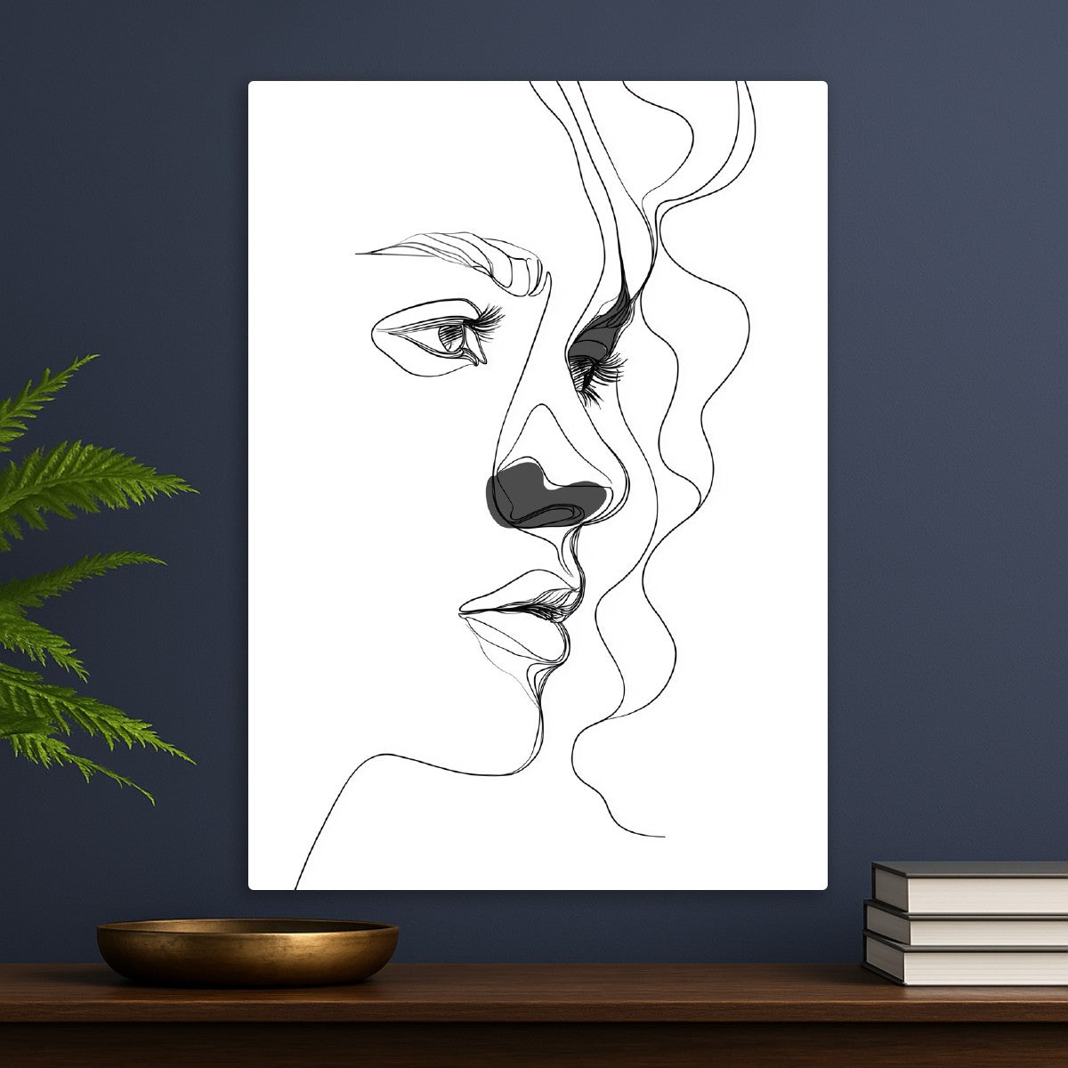 Side view of a woman