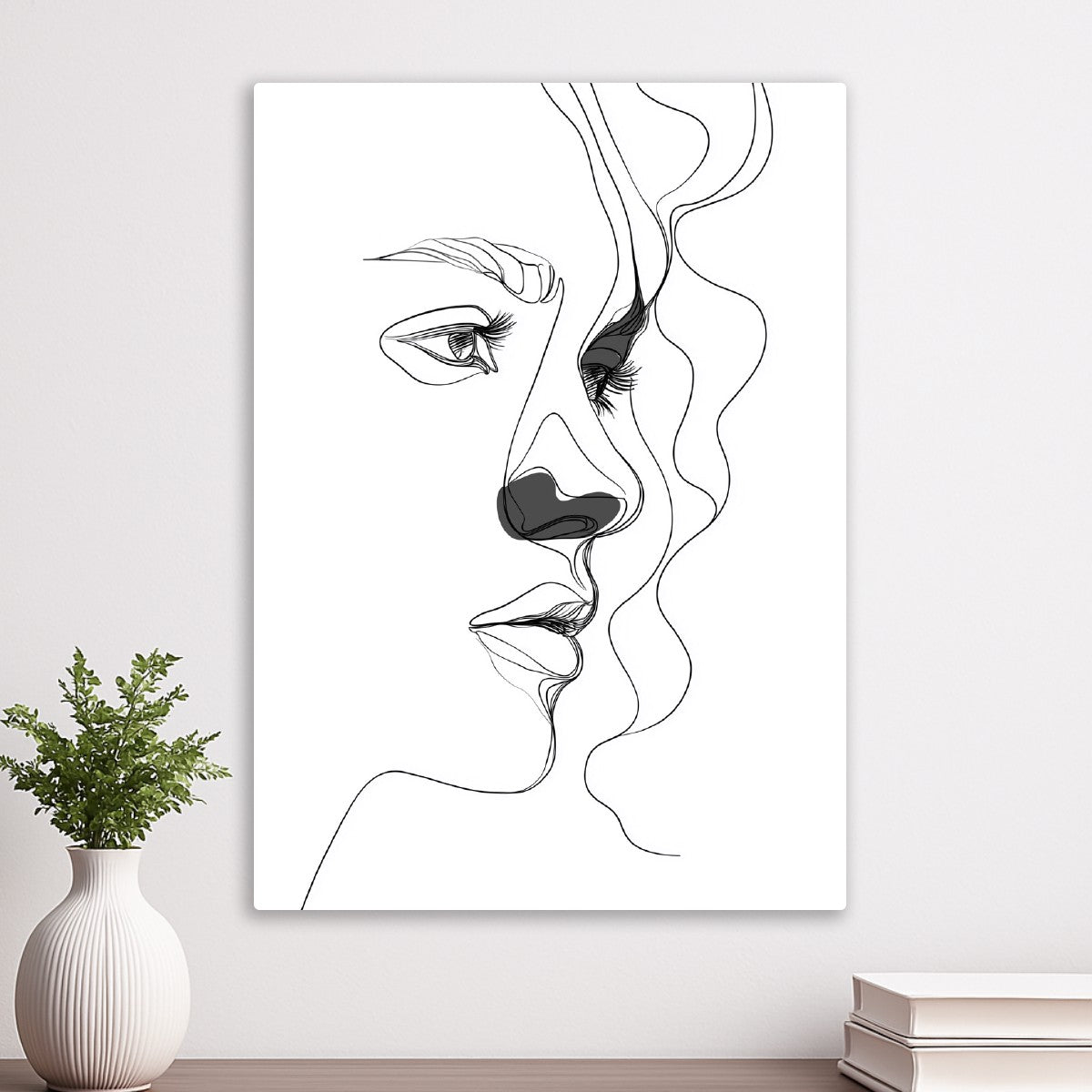 Side view of a woman