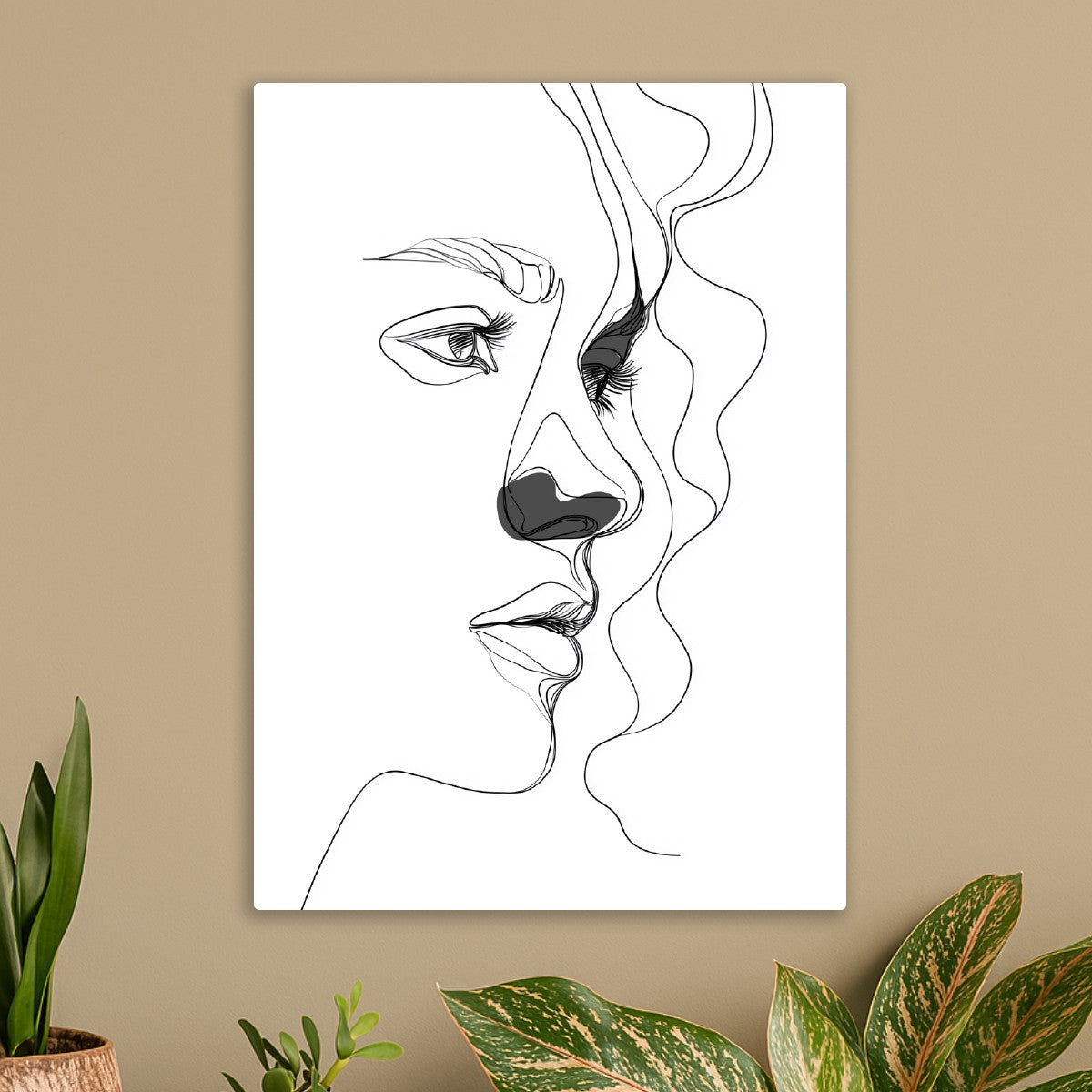 Side view of a woman