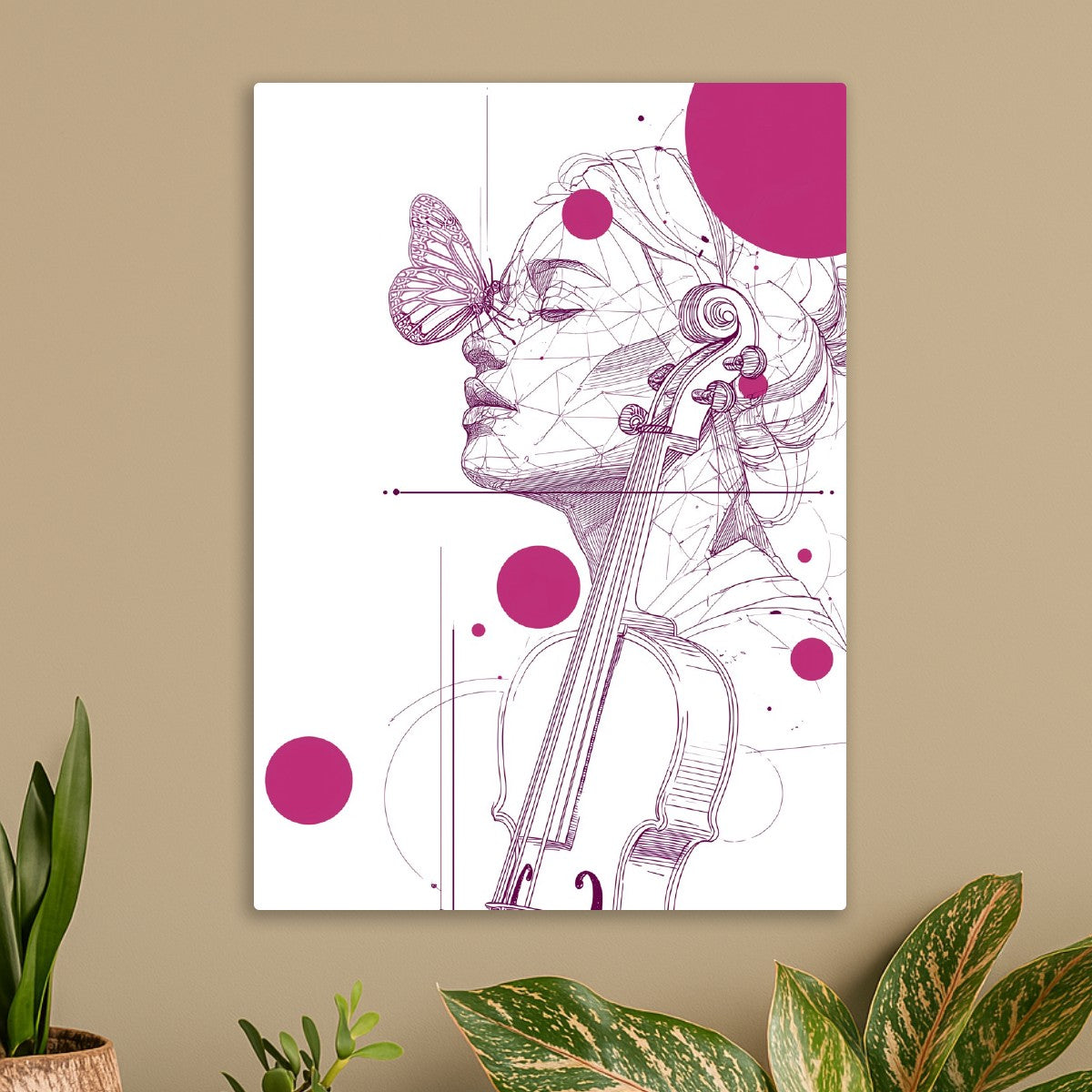 Woman and pink circle shades