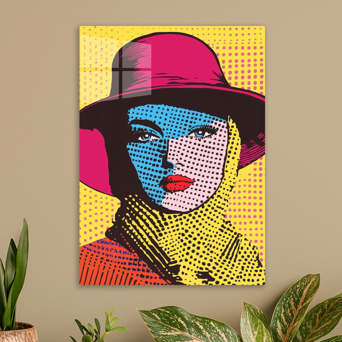 Mediterranean Woman Pop Art Style