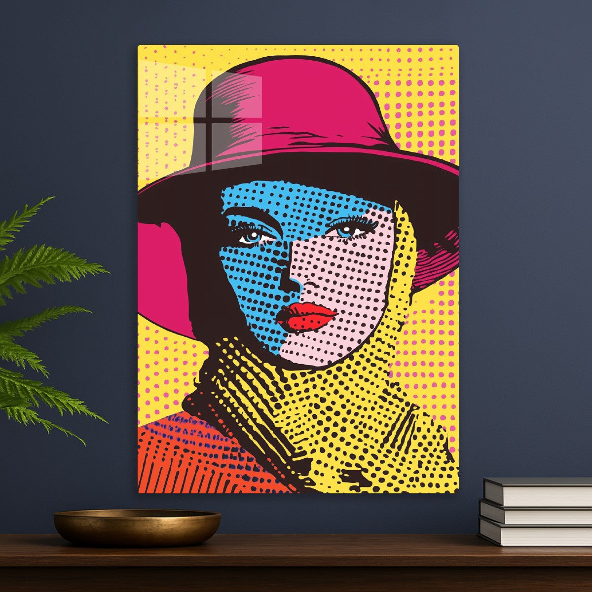 Mediterranean Woman Pop Art Style