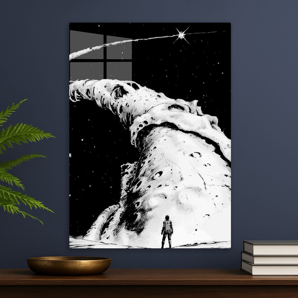 Climber in outerspace