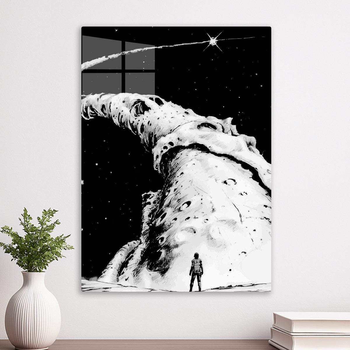 Climber in outerspace
