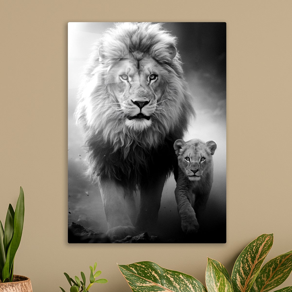 Mother Lion and cub