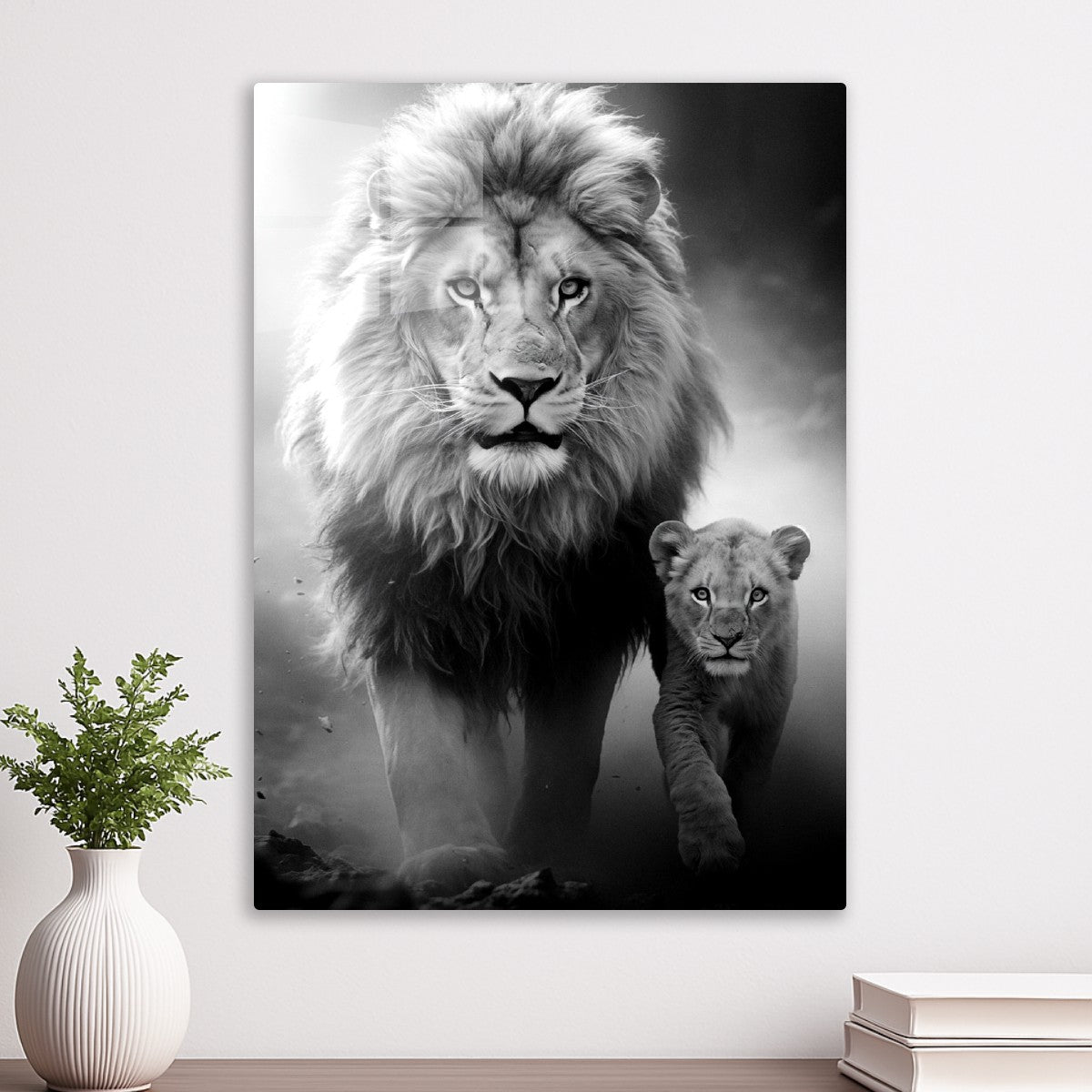 Mother Lion and cub