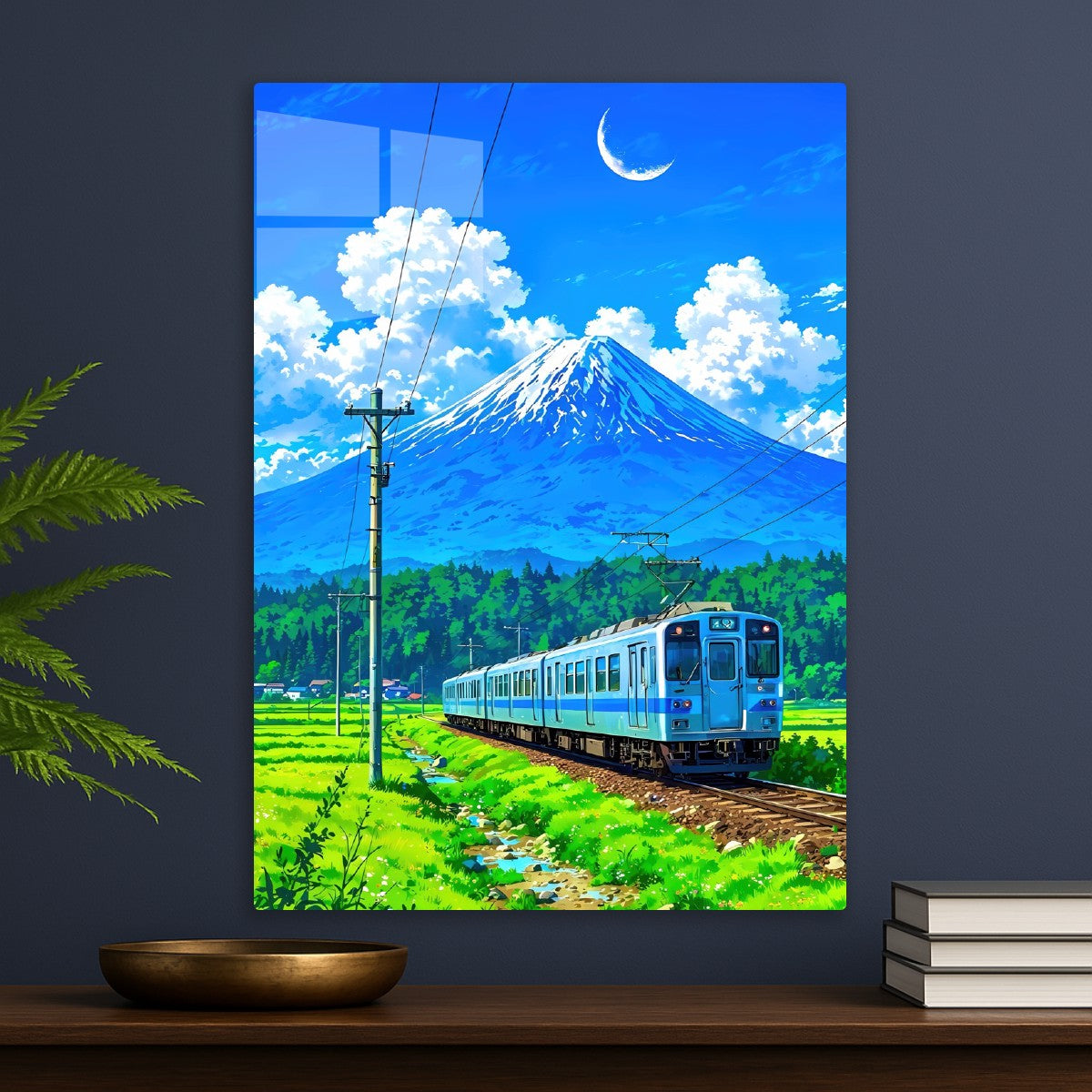 Train by Mount Fuji