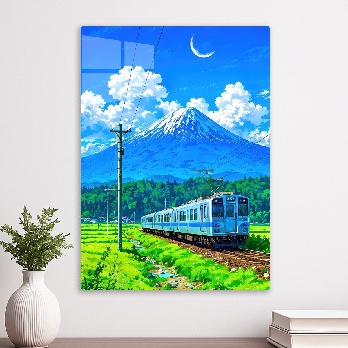Train by Mount Fuji