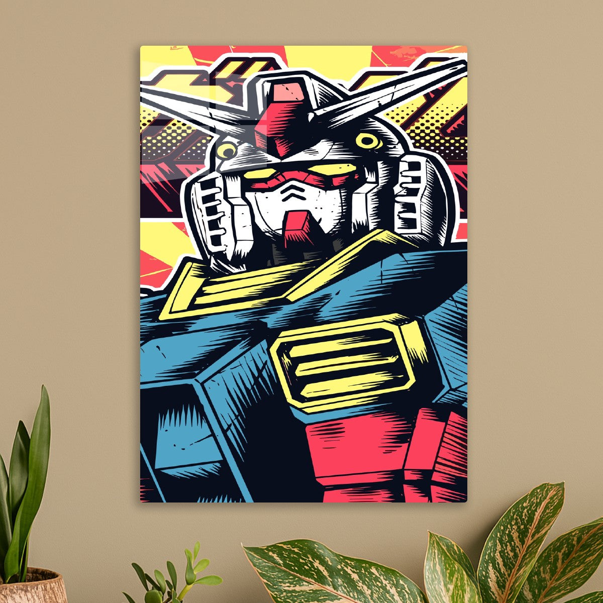 Gundam head and upper torso