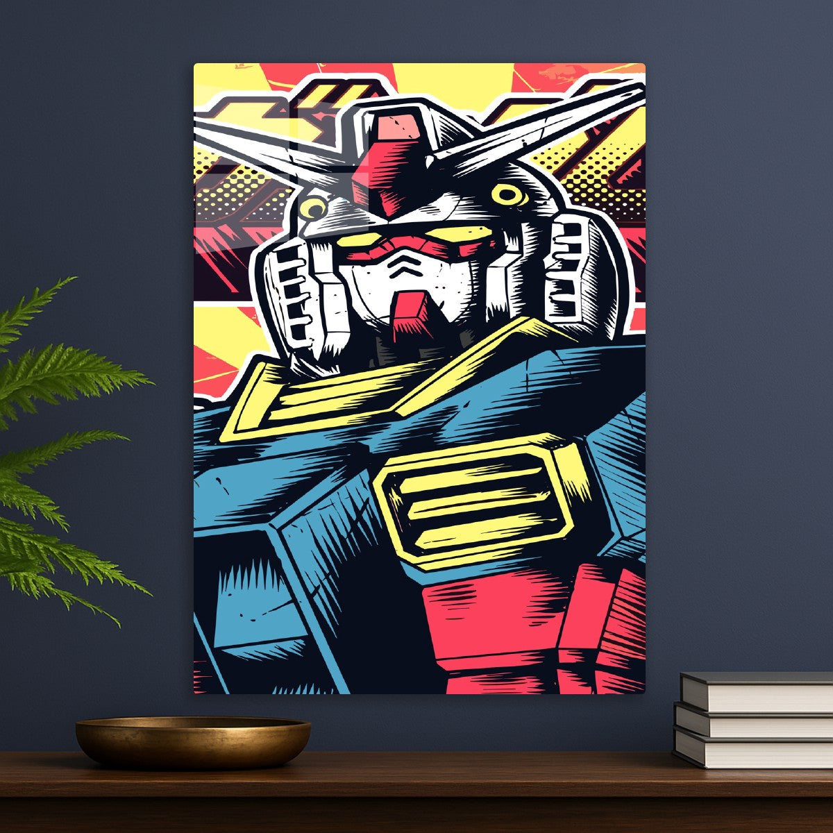 Gundam head and upper torso