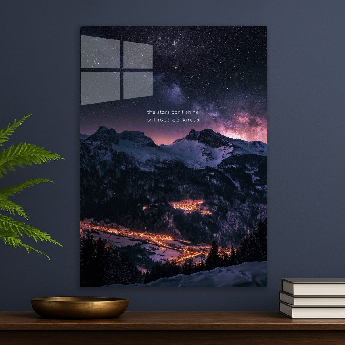 Stars And Snowy Peaks