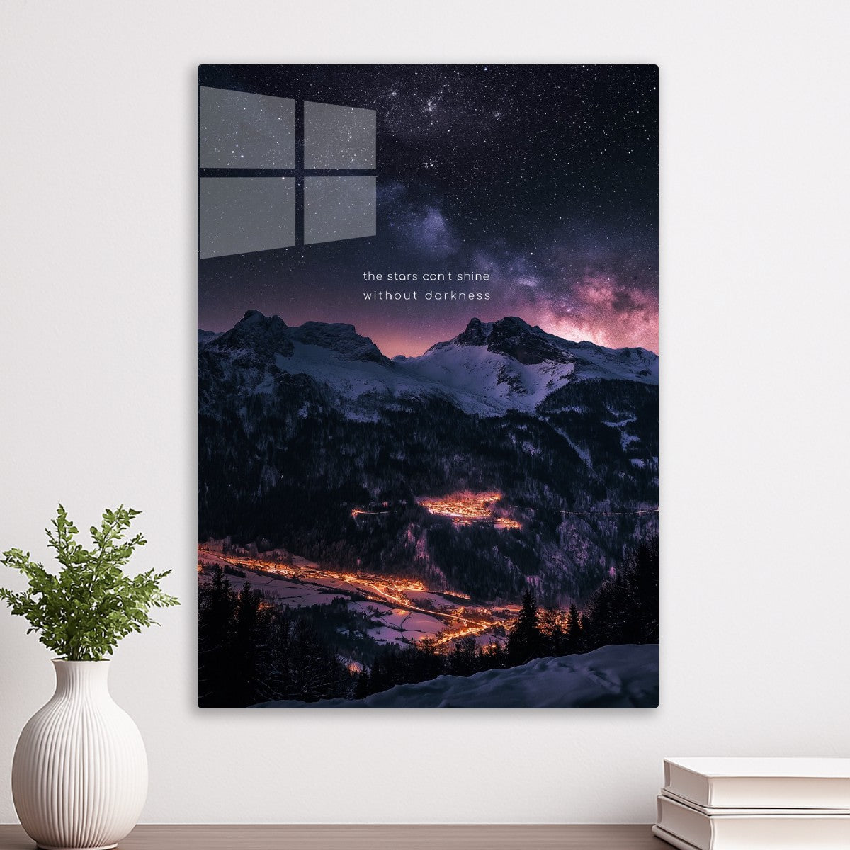 Stars And Snowy Peaks