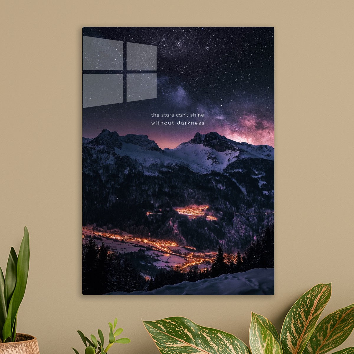 Stars And Snowy Peaks