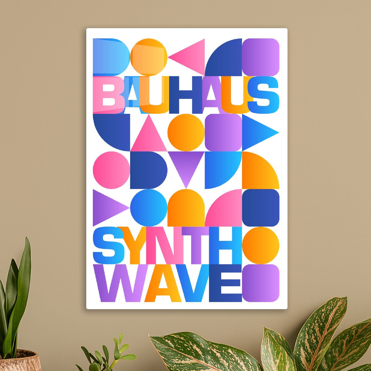 Synthwave Bauhaus Rainbow