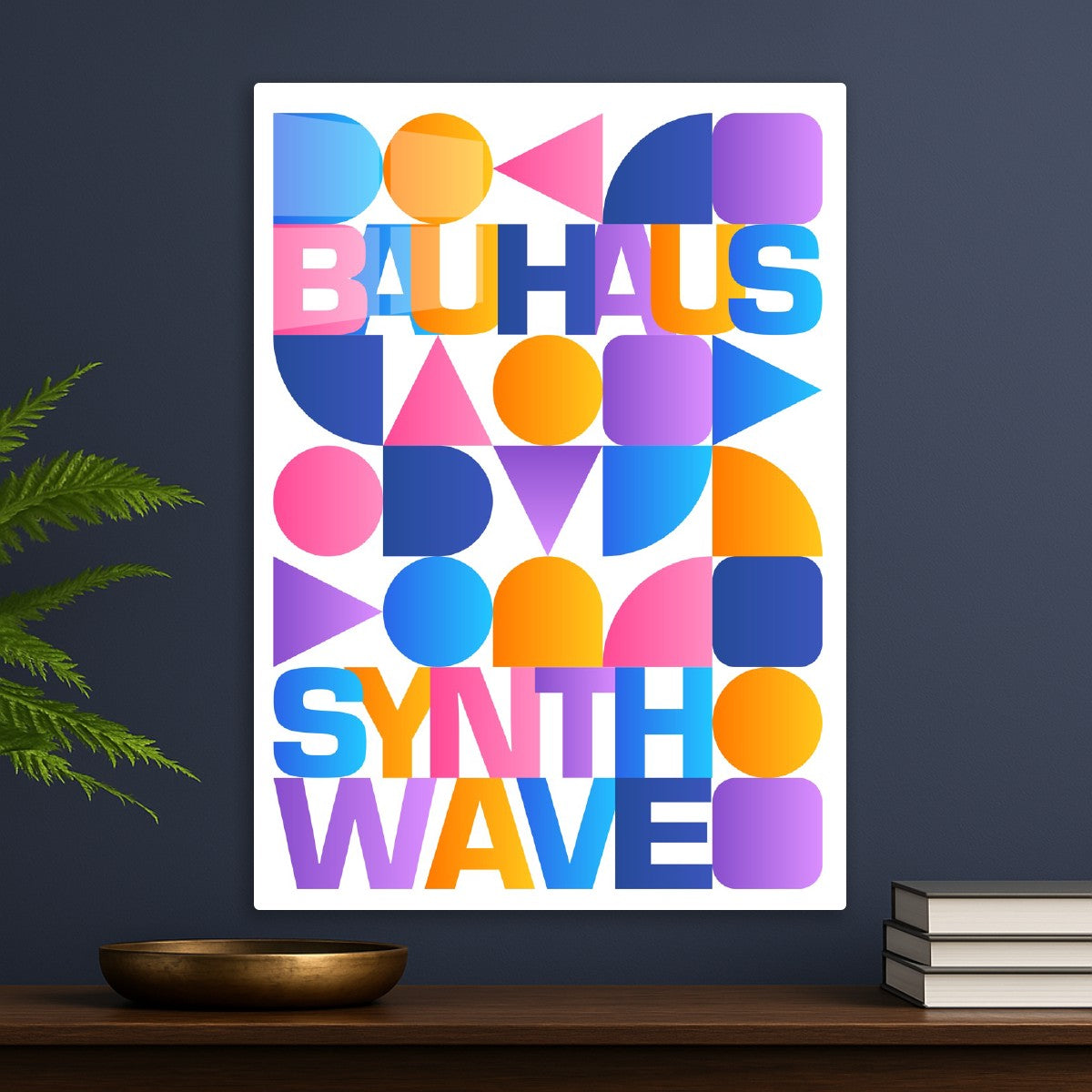 Synthwave Bauhaus Rainbow