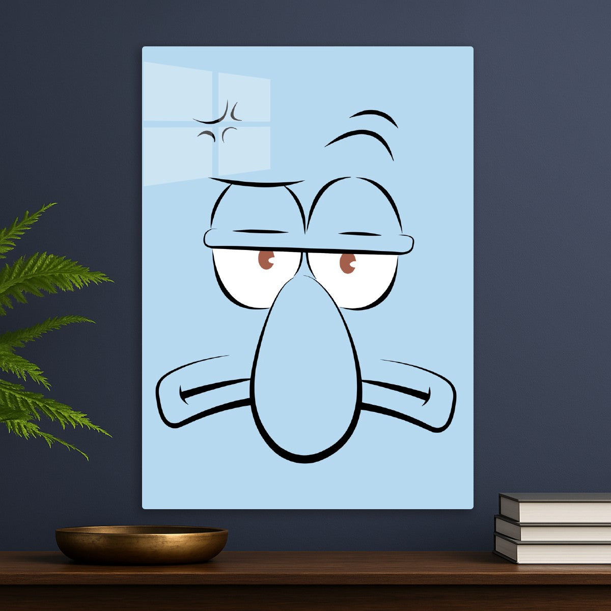 Grumpy Squidward Face