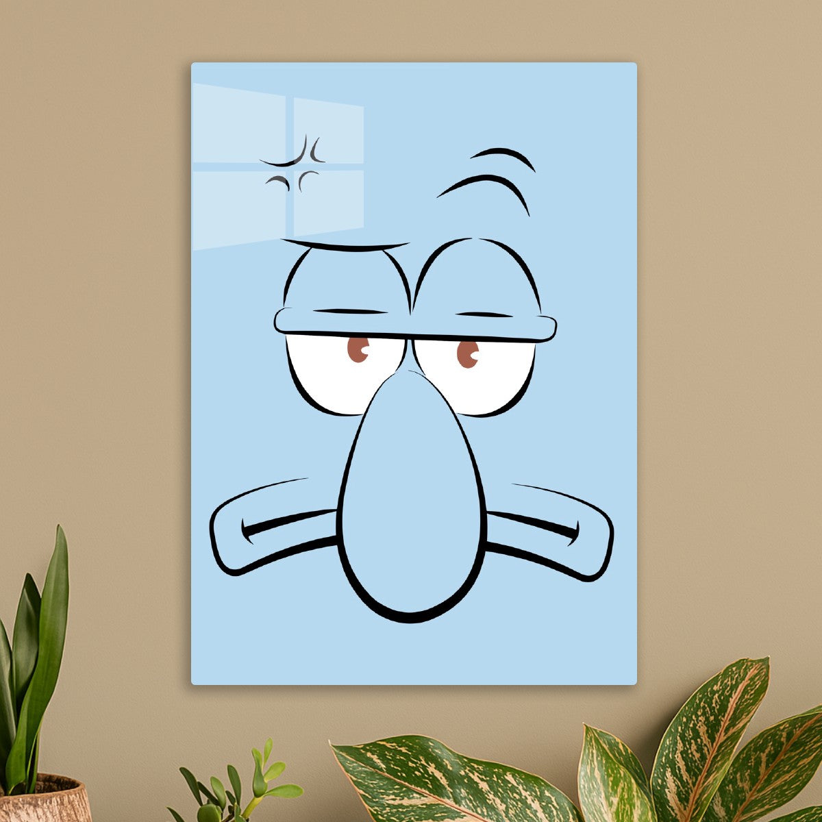 Grumpy Squidward Face