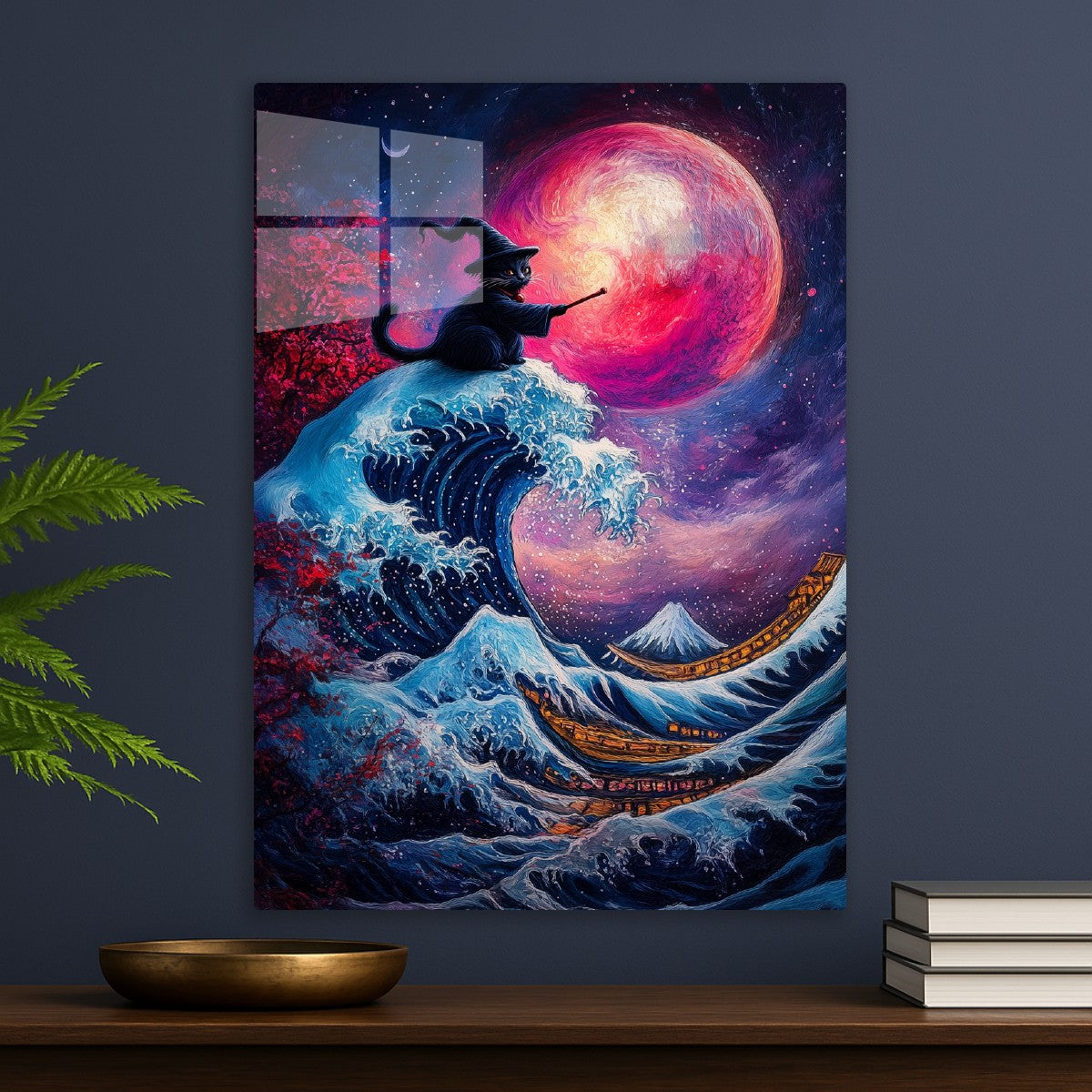 Cosmic Cat on Kanagawa Waves