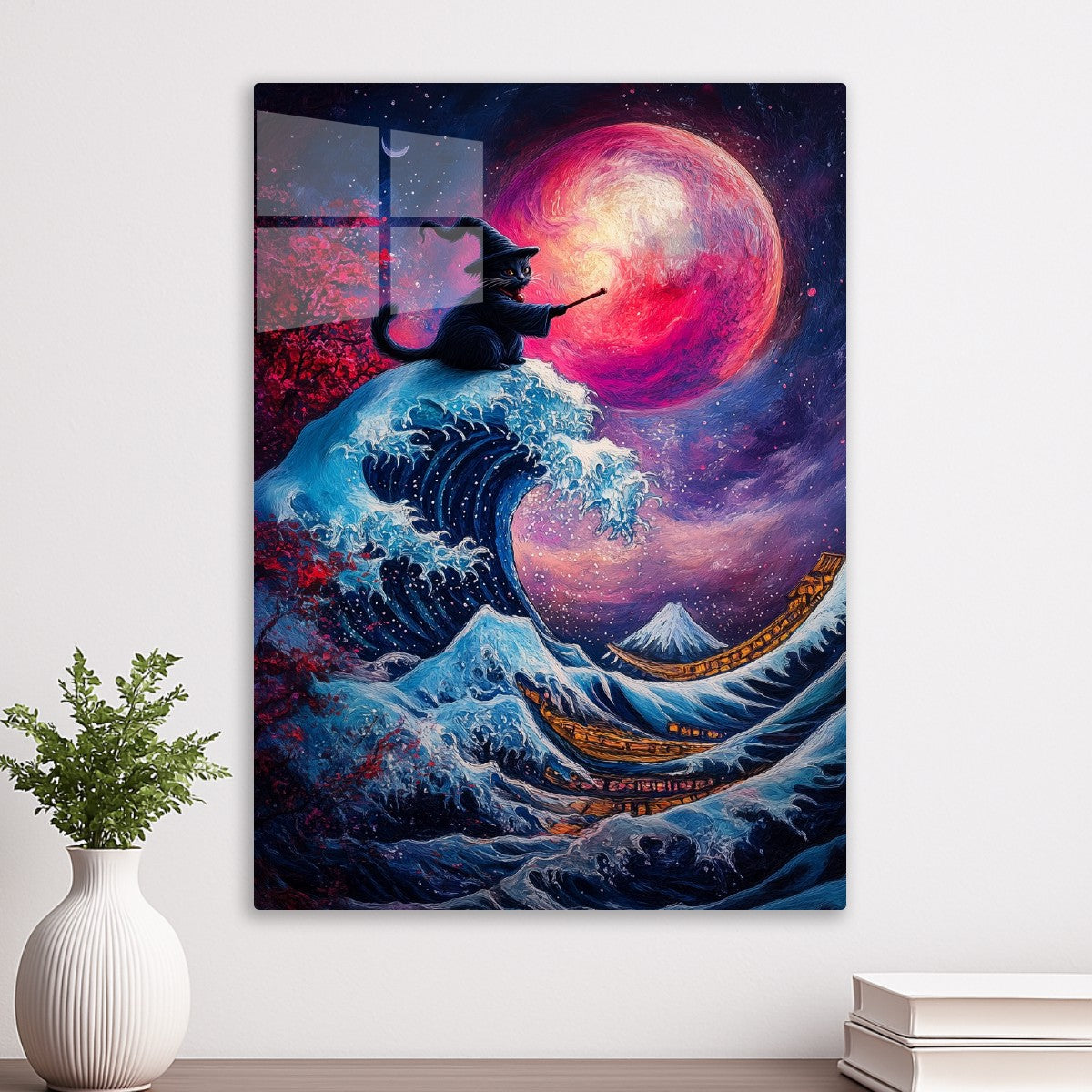Cosmic Cat on Kanagawa Waves