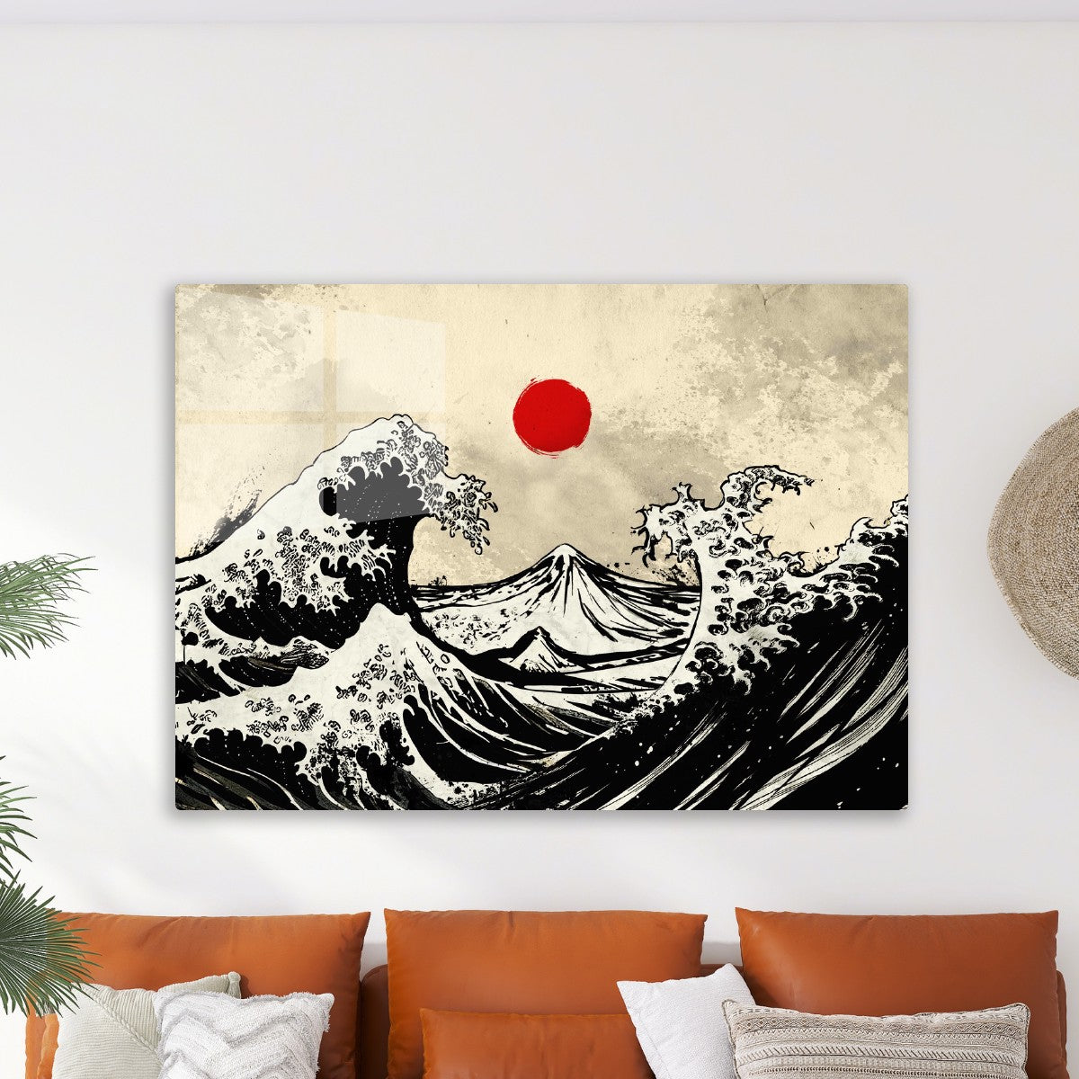 Sumi e Hokusai wave