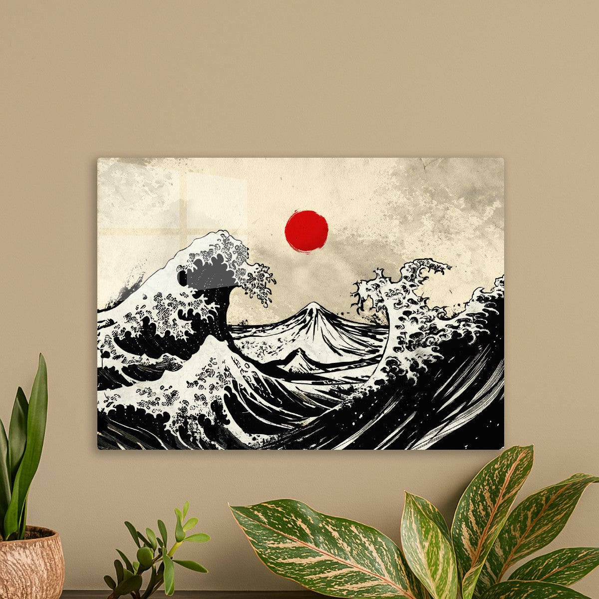 Sumi e Hokusai wave