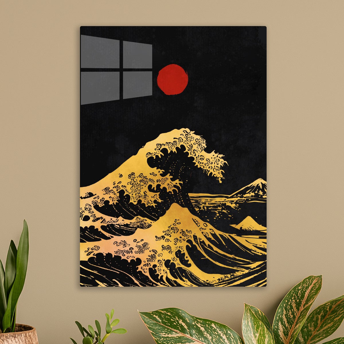 Hokusai Dark style wave