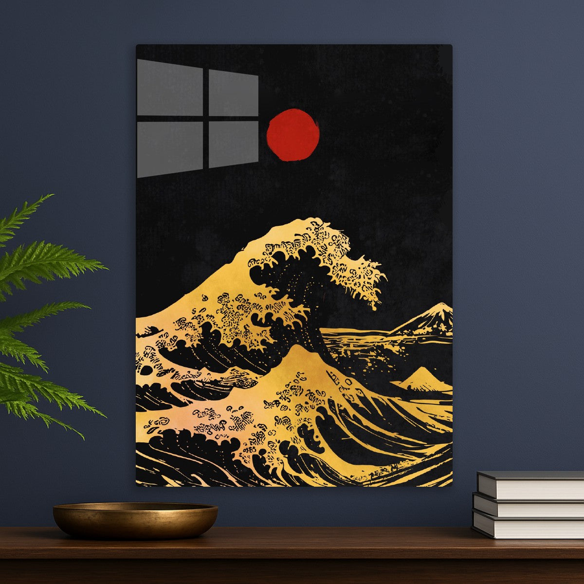 Hokusai Dark style wave