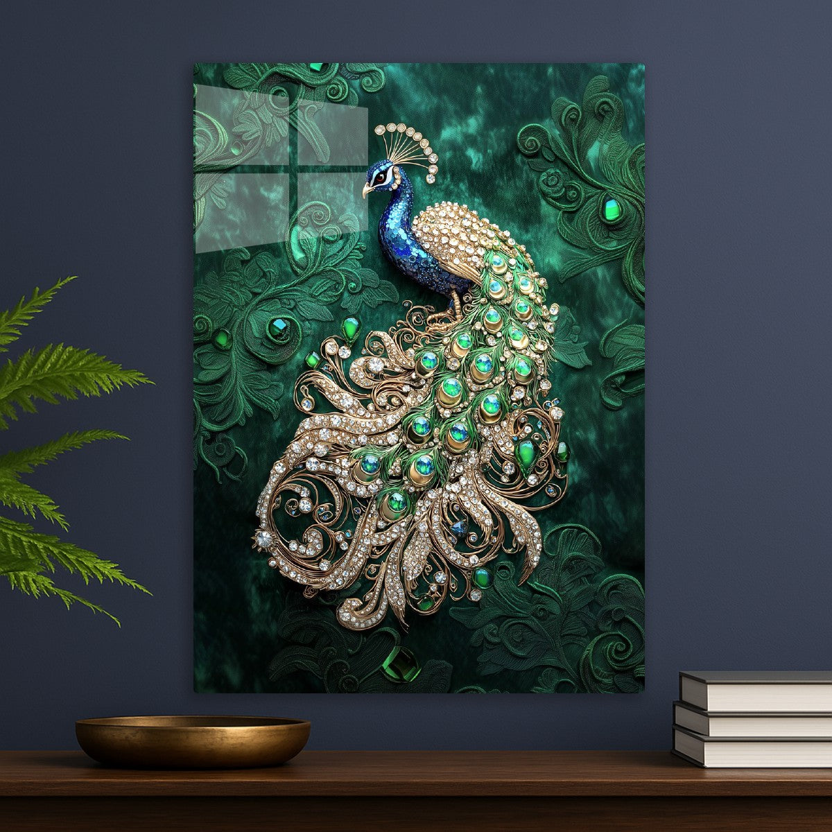Jeweled Peacock Art
