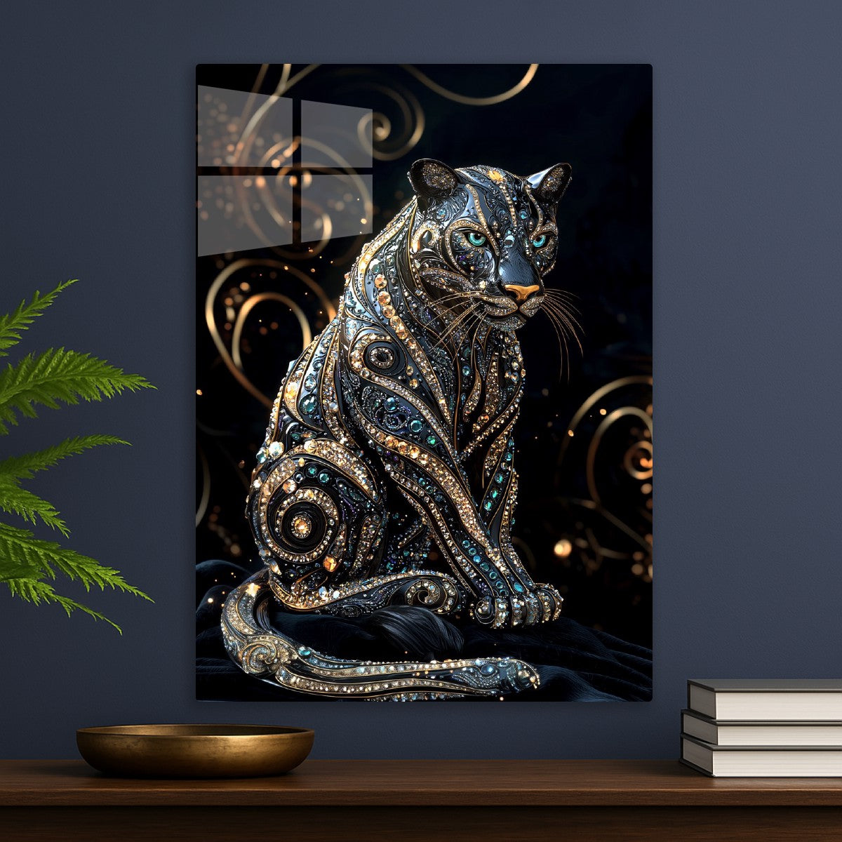 Jeweled Black Panther Art