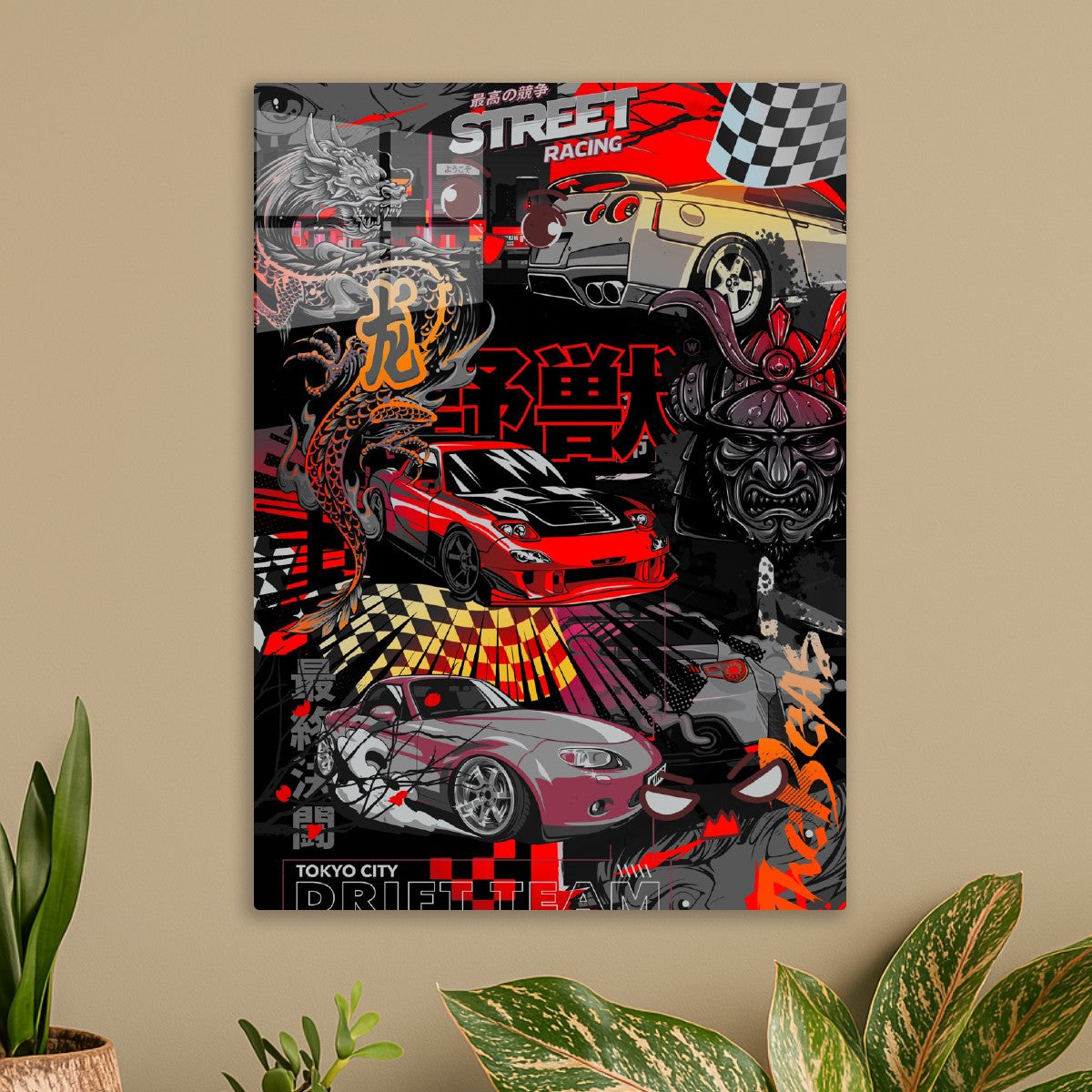 Tokyo City Drift Team Japanese Style Art
