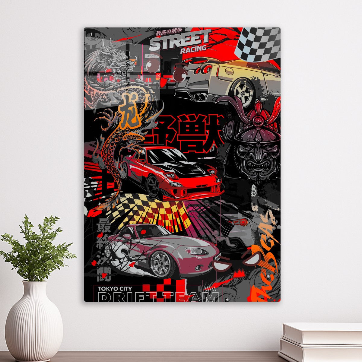 Tokyo City Drift Team Japanese Style Art