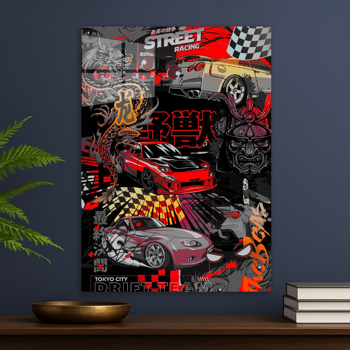 Tokyo City Drift Team Japanese Style Art