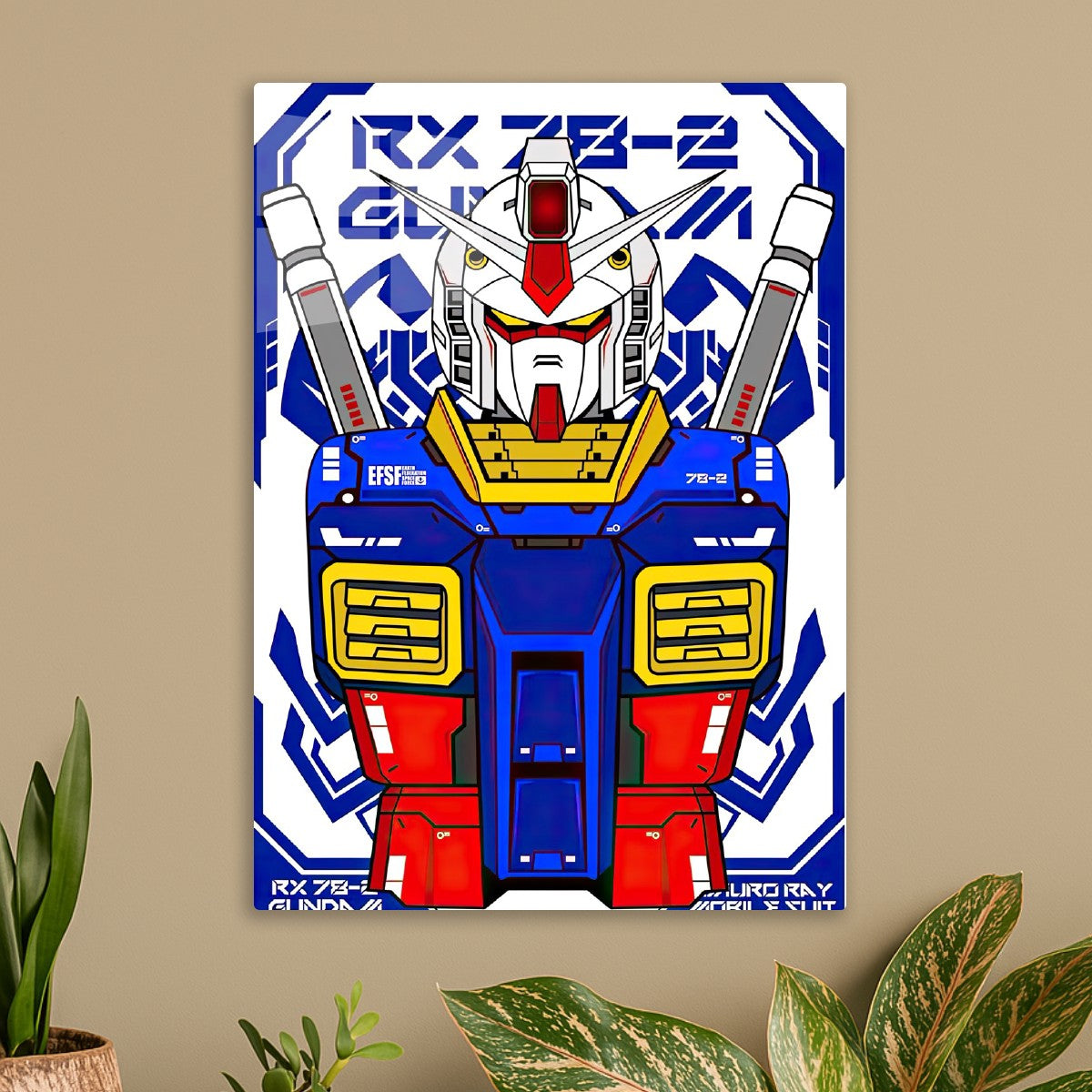 RX-78-2 Blue Schematic Art