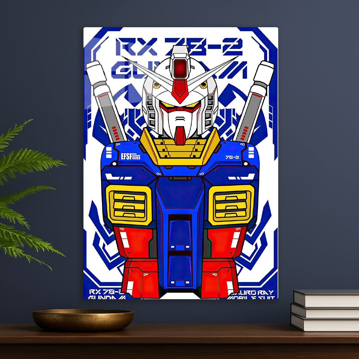 RX-78-2 Blue Schematic Art