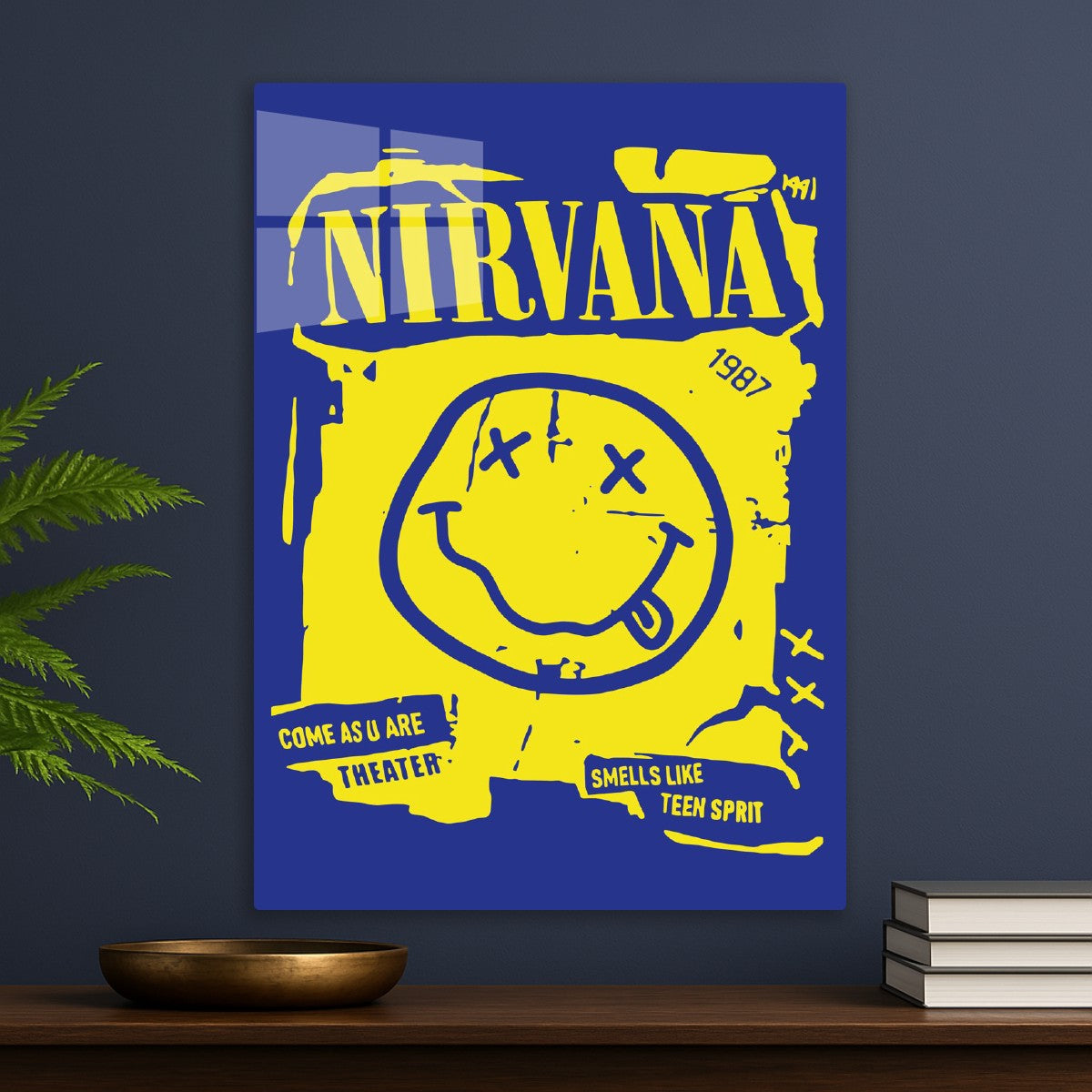 Nirvana Smiley Logo in Blue