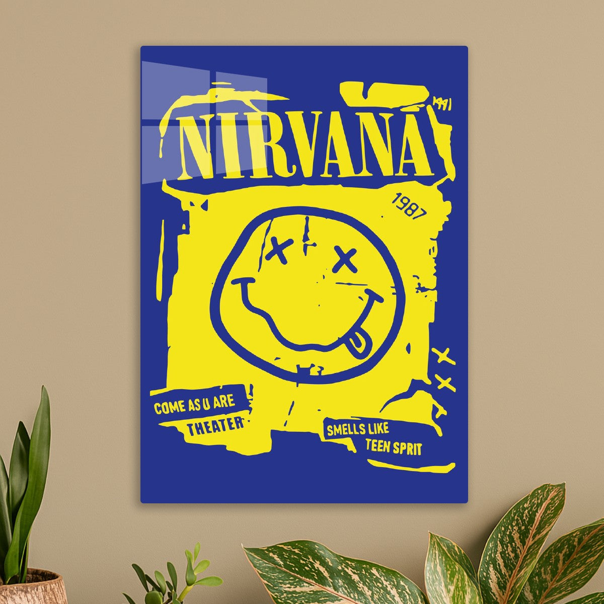 Nirvana Smiley Logo in Blue