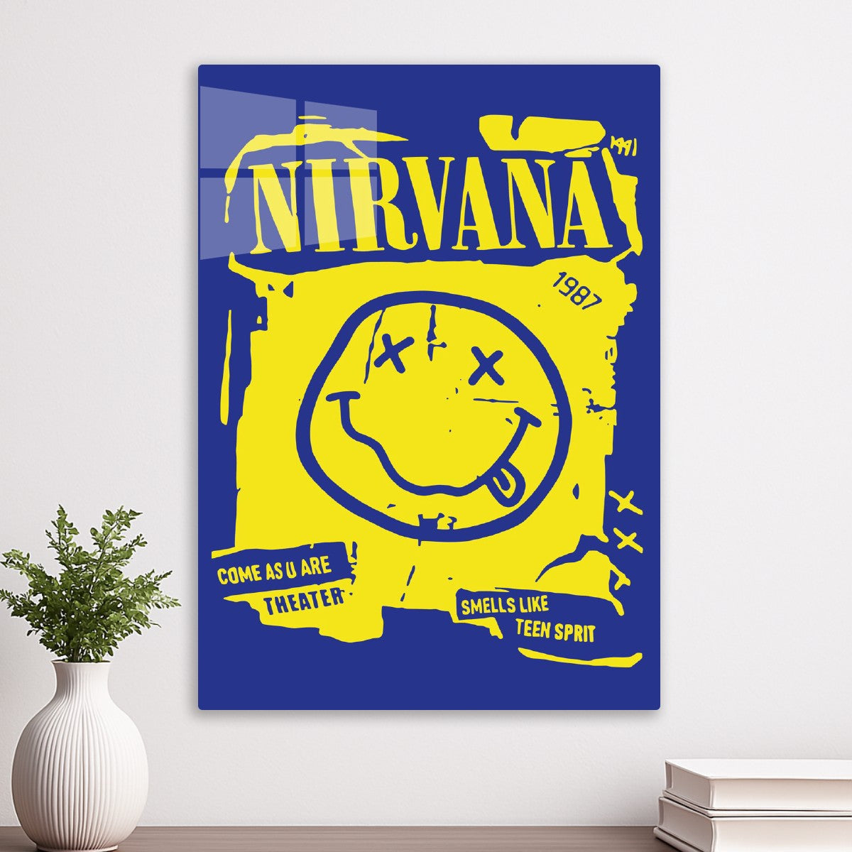 Nirvana Smiley Logo in Blue