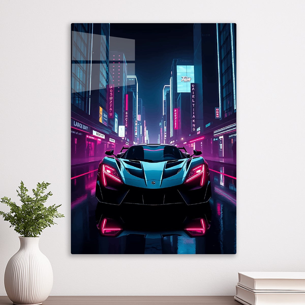 Cyberpunk sports car