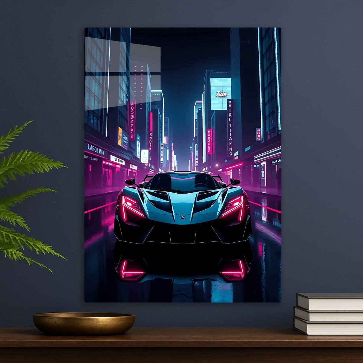 Cyberpunk sports car