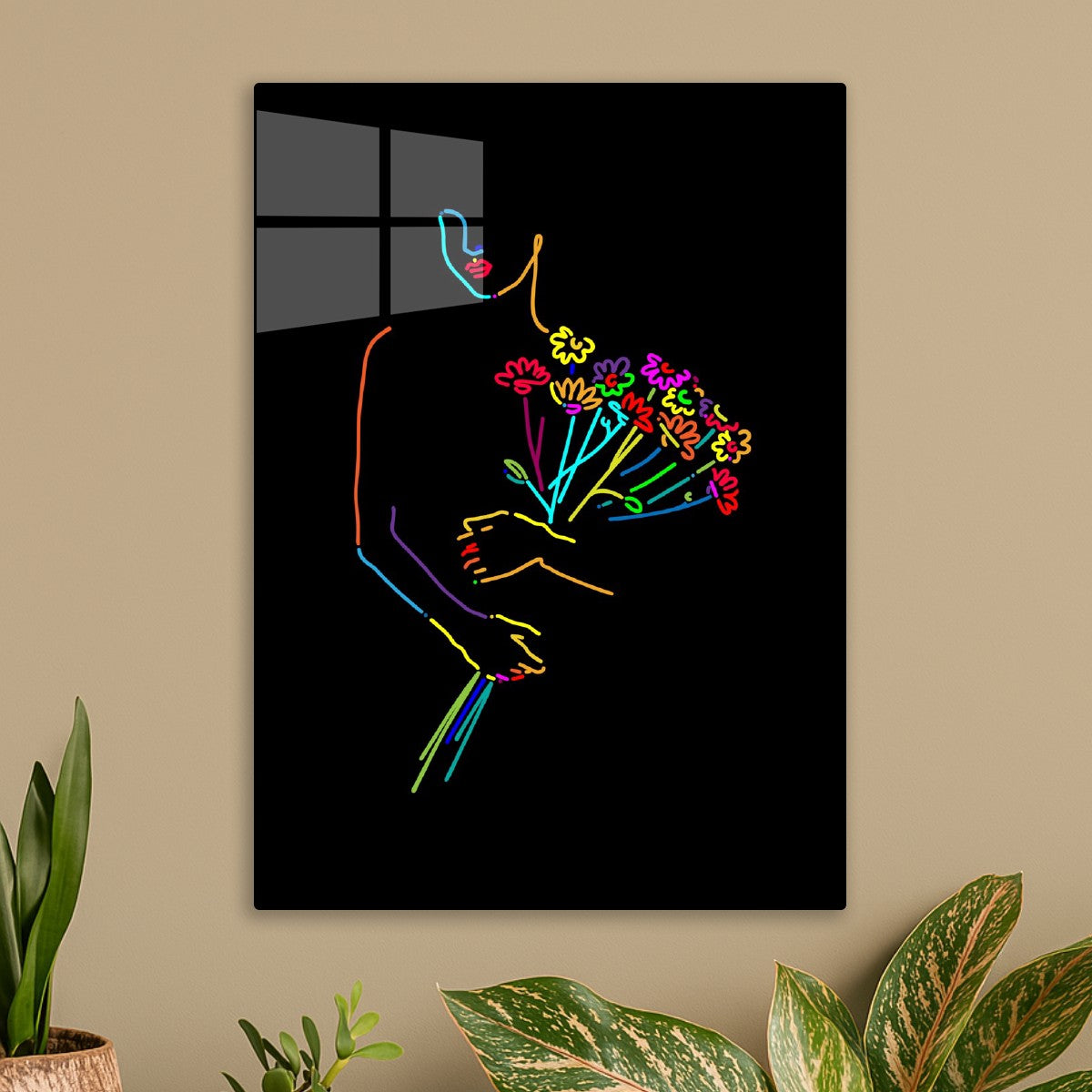 Girl art minimalism 