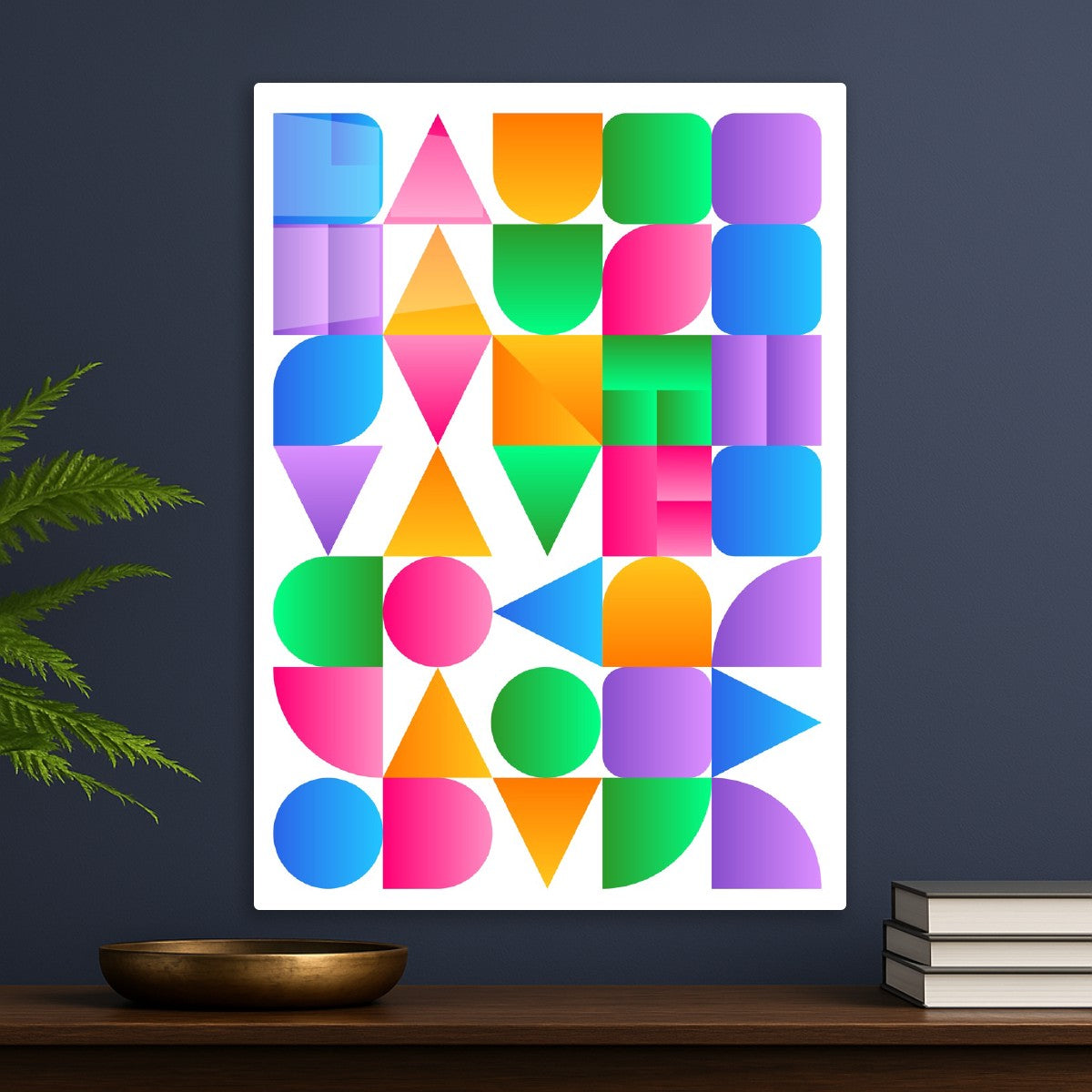 Synthwave Bauhaus Rainbow